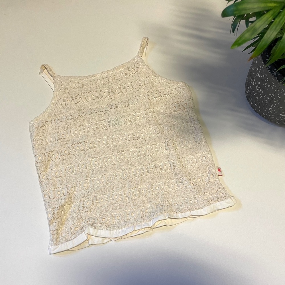 Lucky Girl Eyelet Tank Top